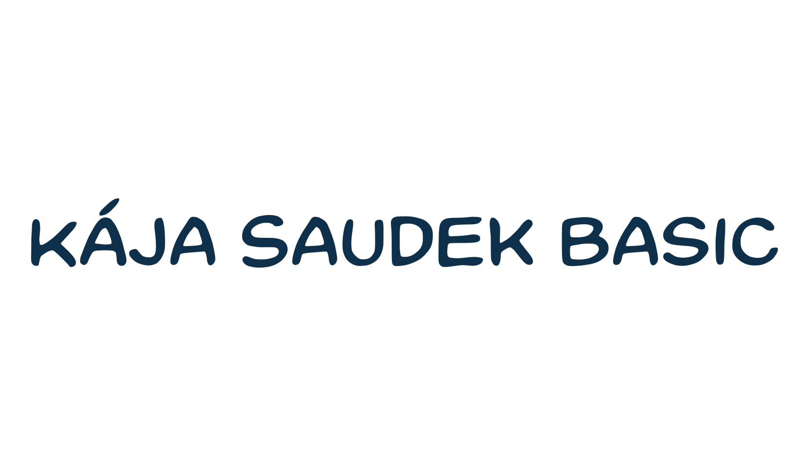 Kája Saudek Basic, cartoon font preview