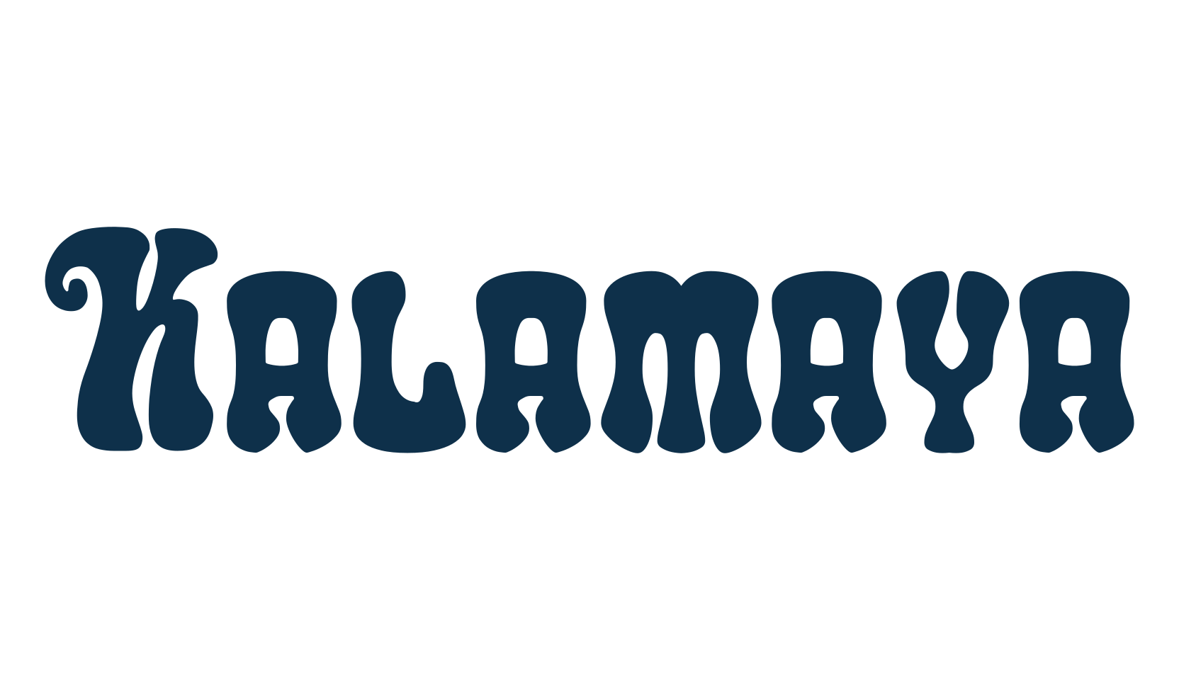 Kalamaya, fancy groovy decorative font preview