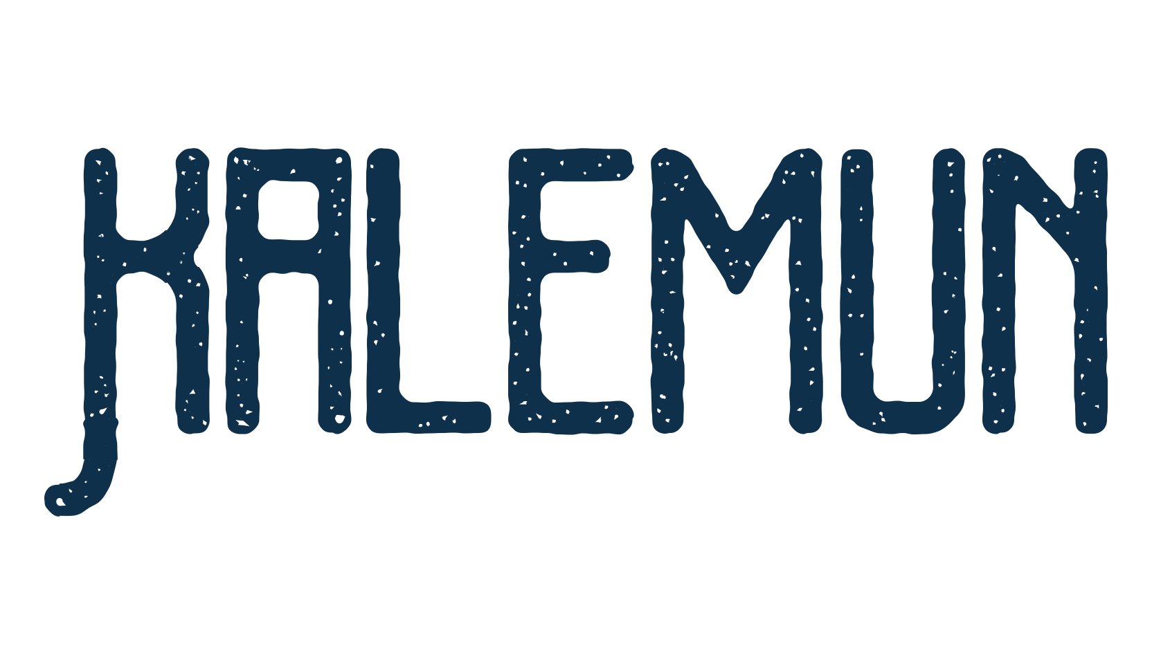 Kalemun, eroded font preview
