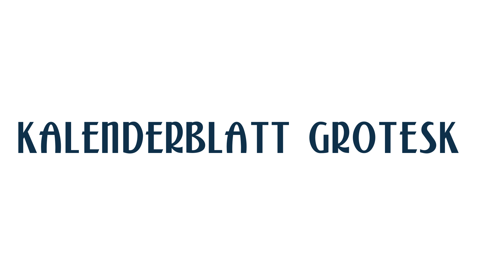 Kalenderblatt Grotesk, retro font preview