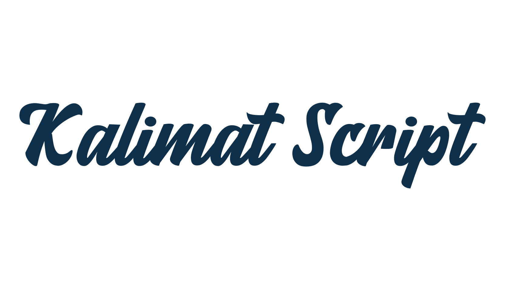 Kalimat Script, fancy various decorative script calligraphy font preview