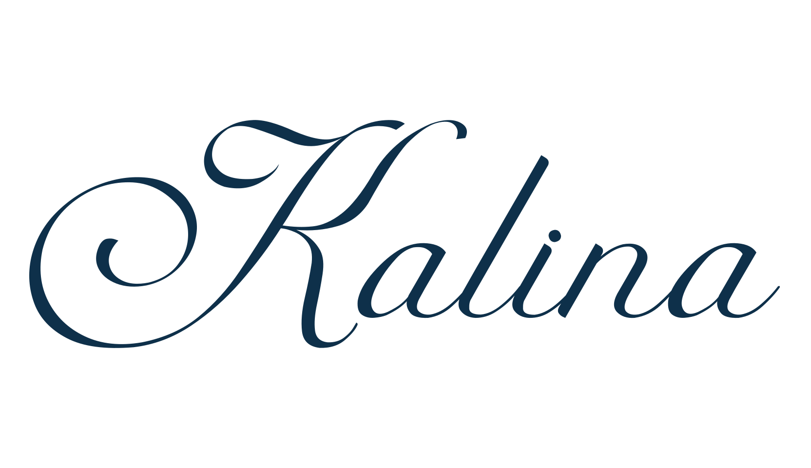 Kalina, script calligraphy fancy decorative font preview