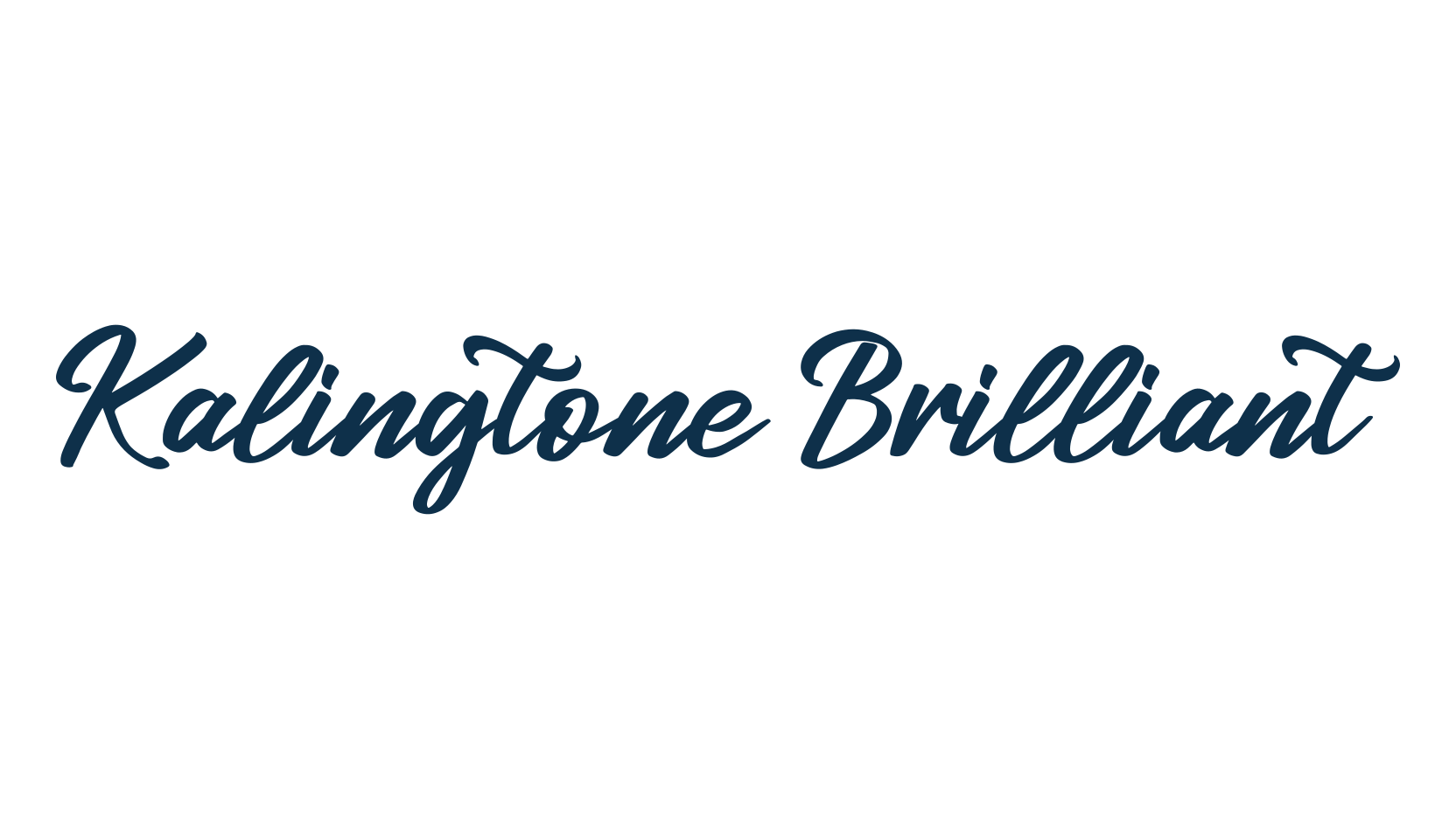 Kalingtone Brilliant, fancy various decorative script calligraphy font preview