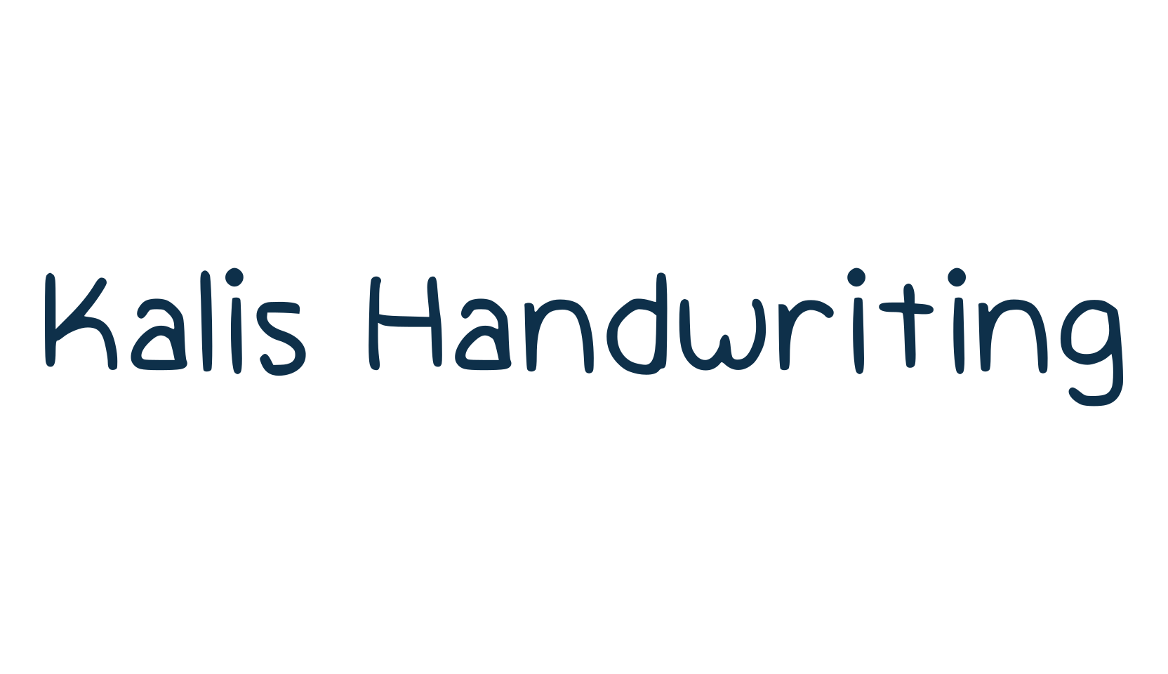Kalis Handwriting, handwriting font preview