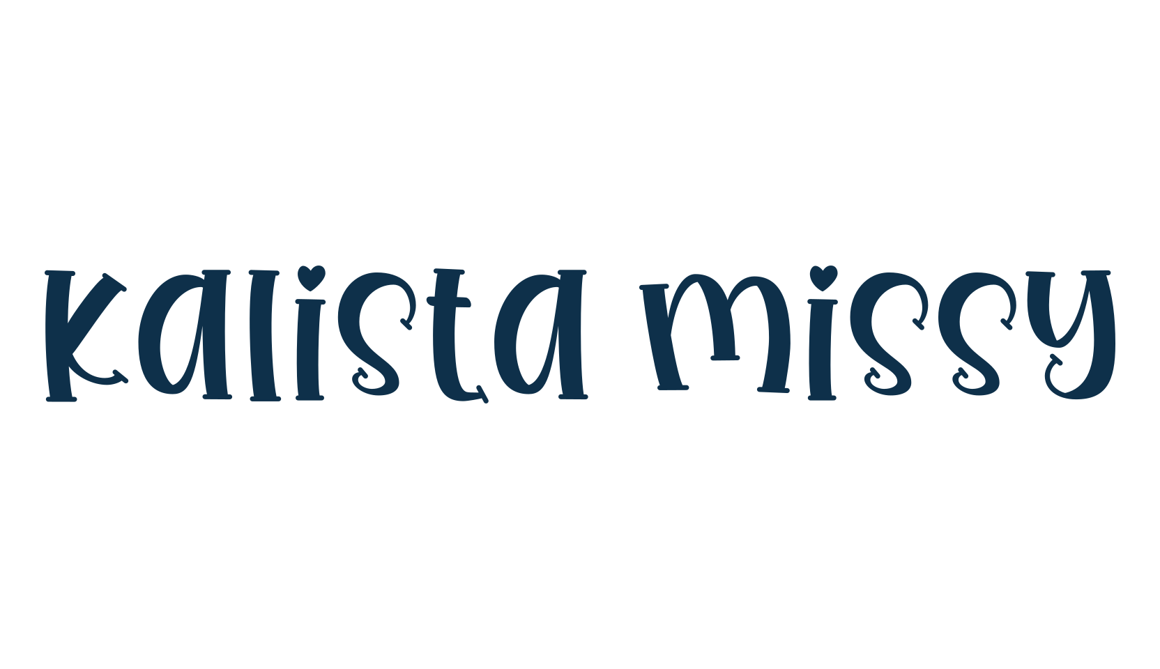 Kalista Missy, cartoon font preview