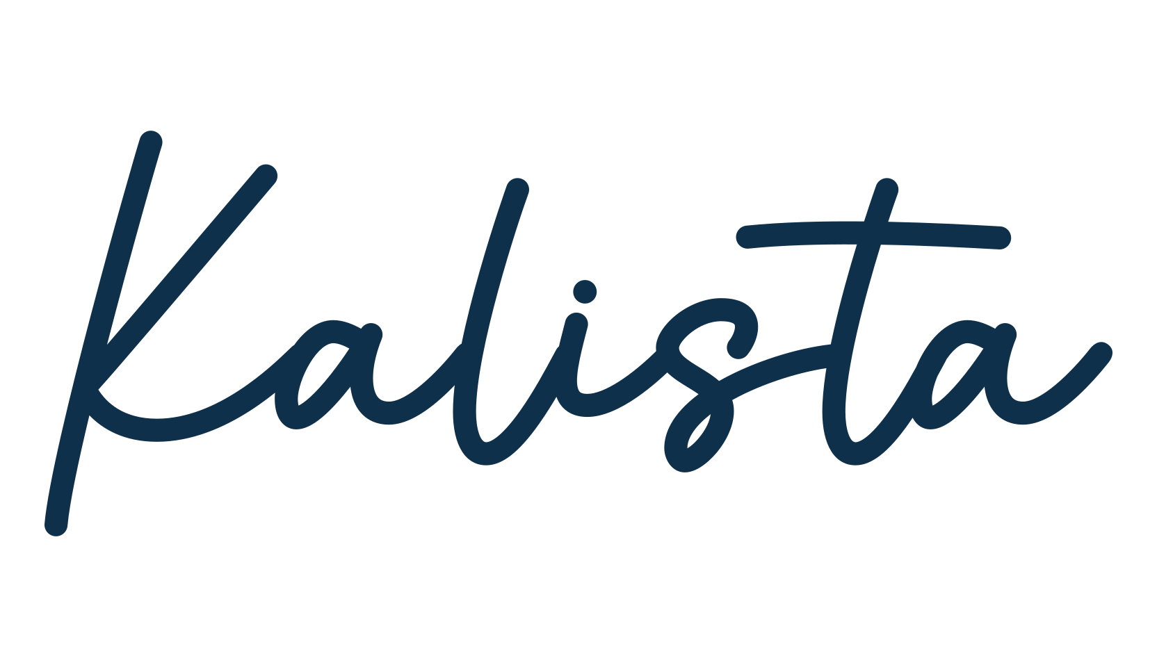 Kalista, handwriting font preview