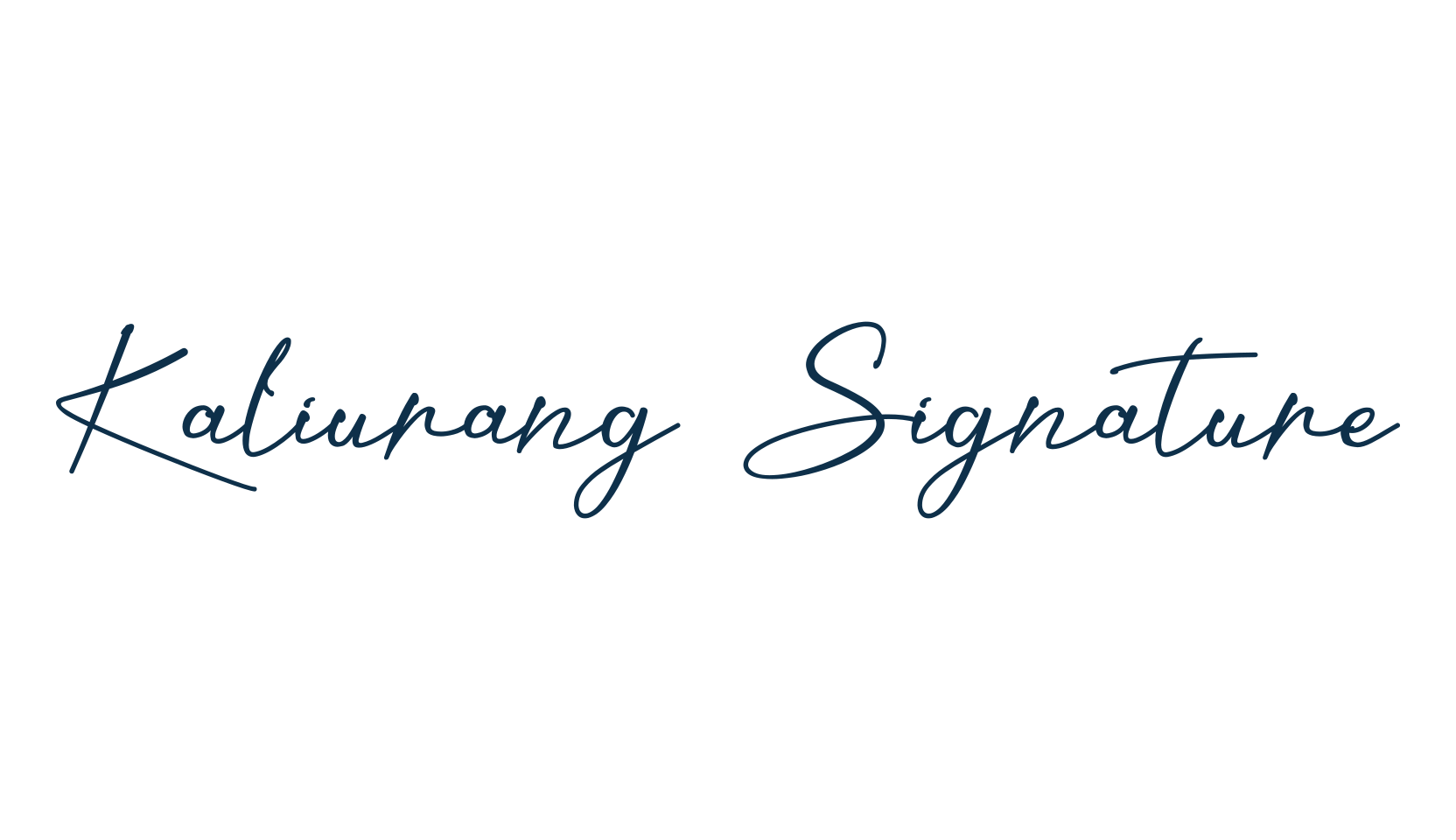 Kaliurang Signature, script handwritten fancy decorative calligraphy font preview