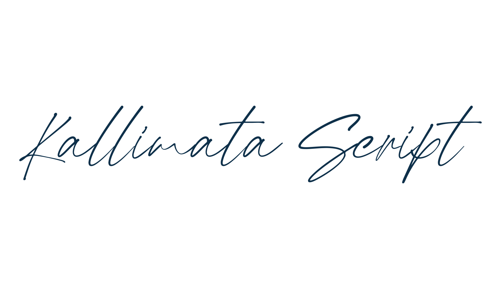 Kallimata Script, handwriting font preview