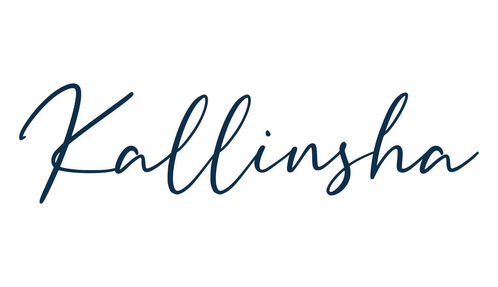Kallinsha, script handwritten fancy decorative calligraphy font preview