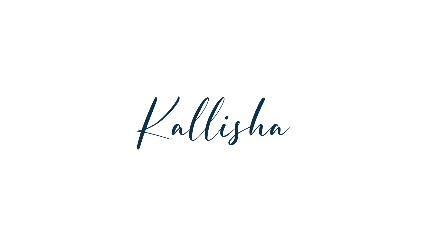 Kallisha, script calligraphy fancy decorative font preview
