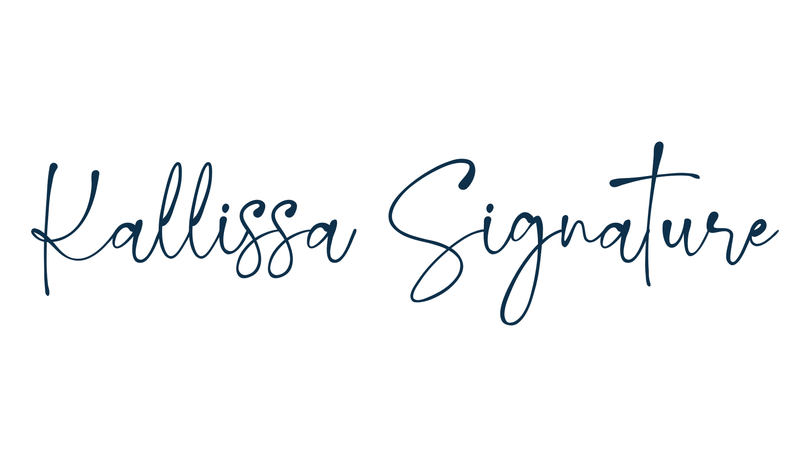 Kallissa Signature, script handwritten fancy decorative calligraphy font preview