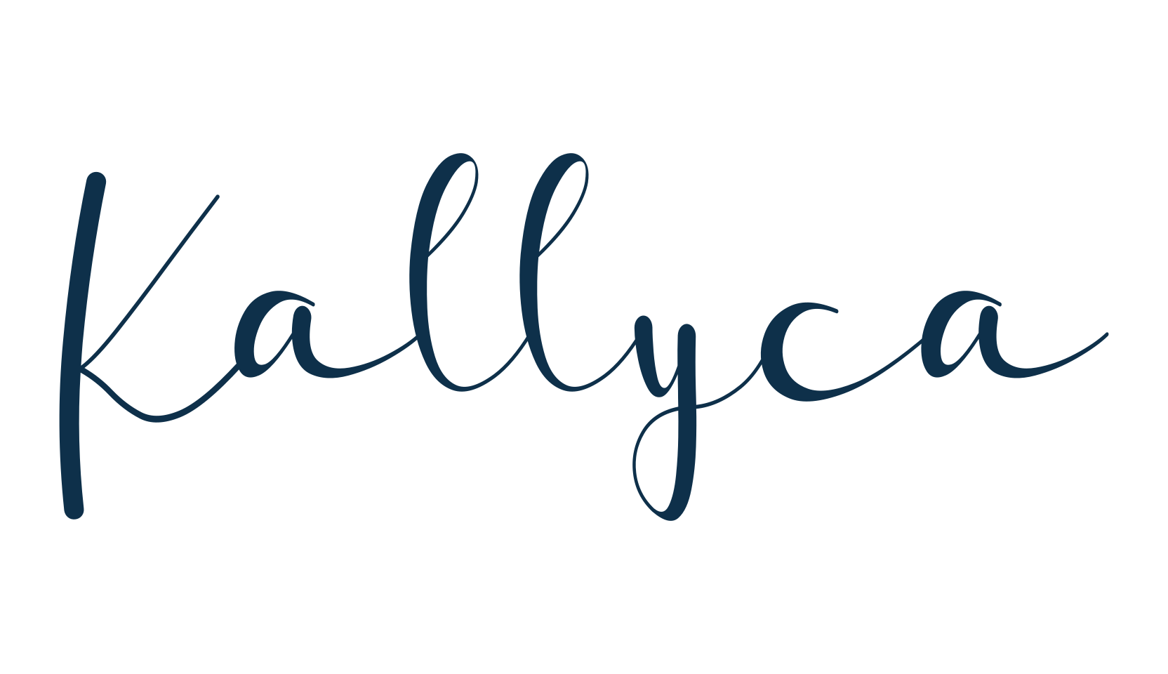 Kallyca, calligraphy font preview