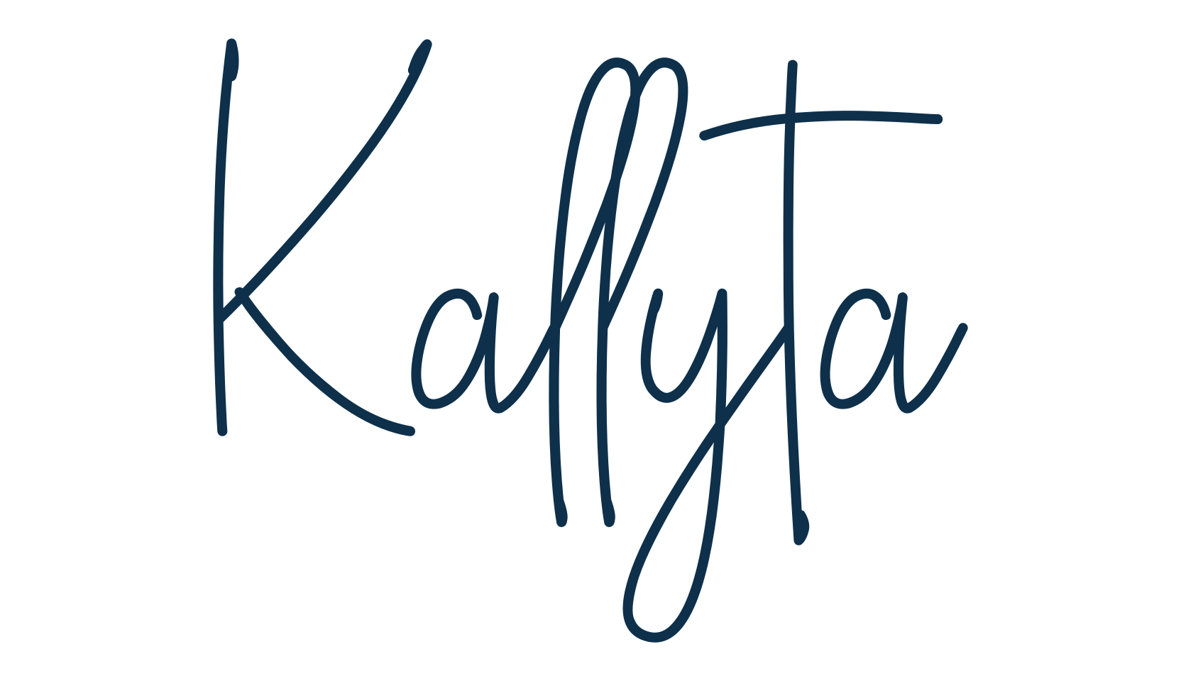 Kallyta, handwriting font preview