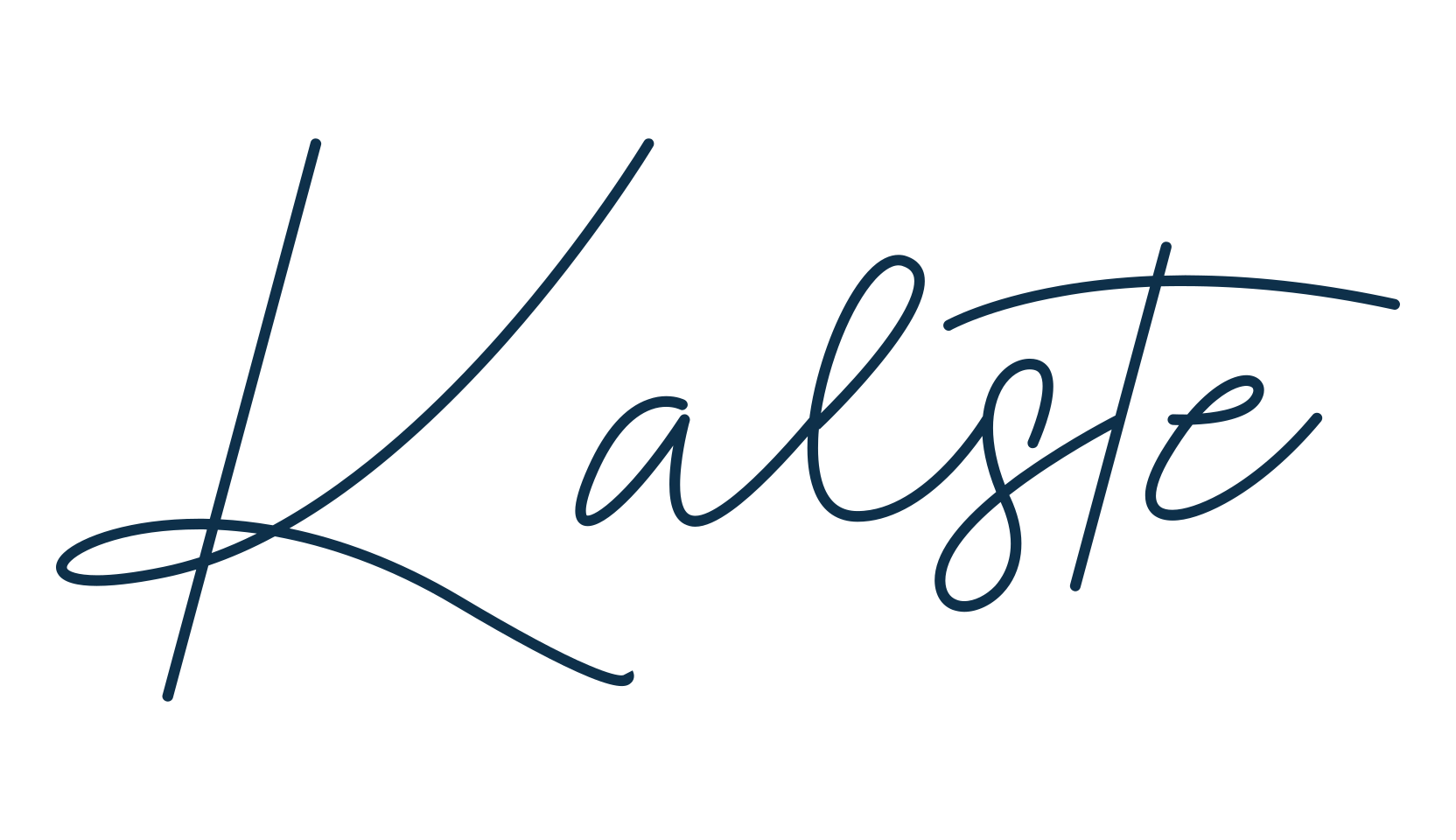 Kalste, handwriting font preview