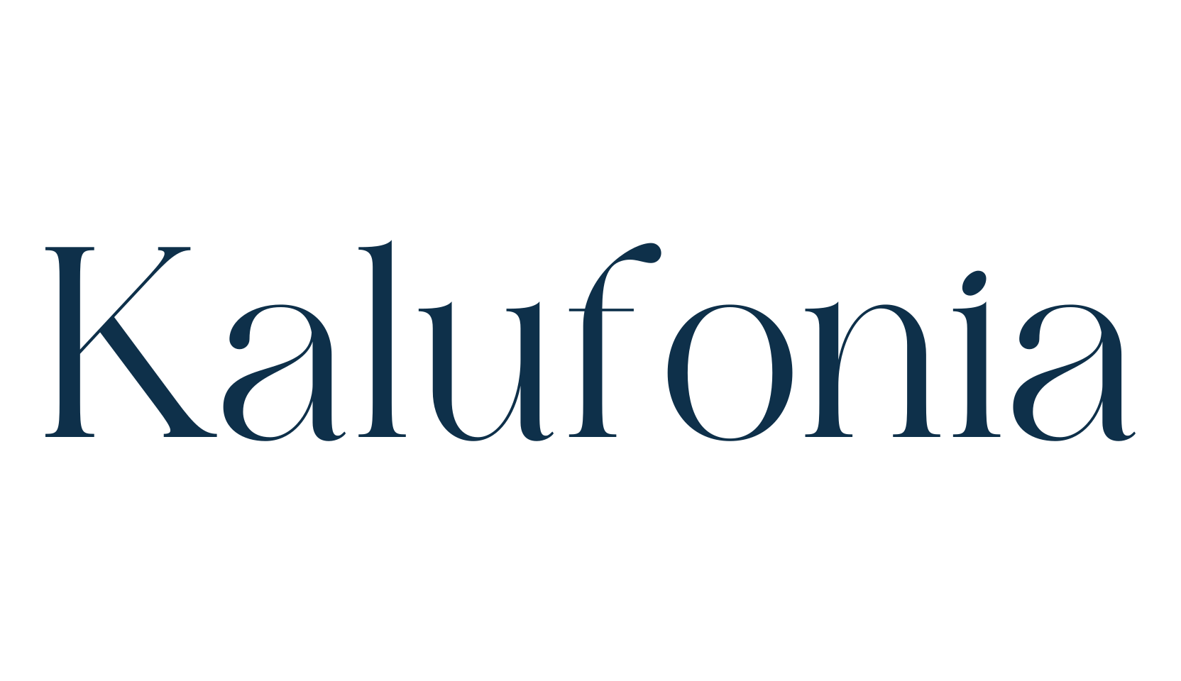 Kalufonia, serif font preview