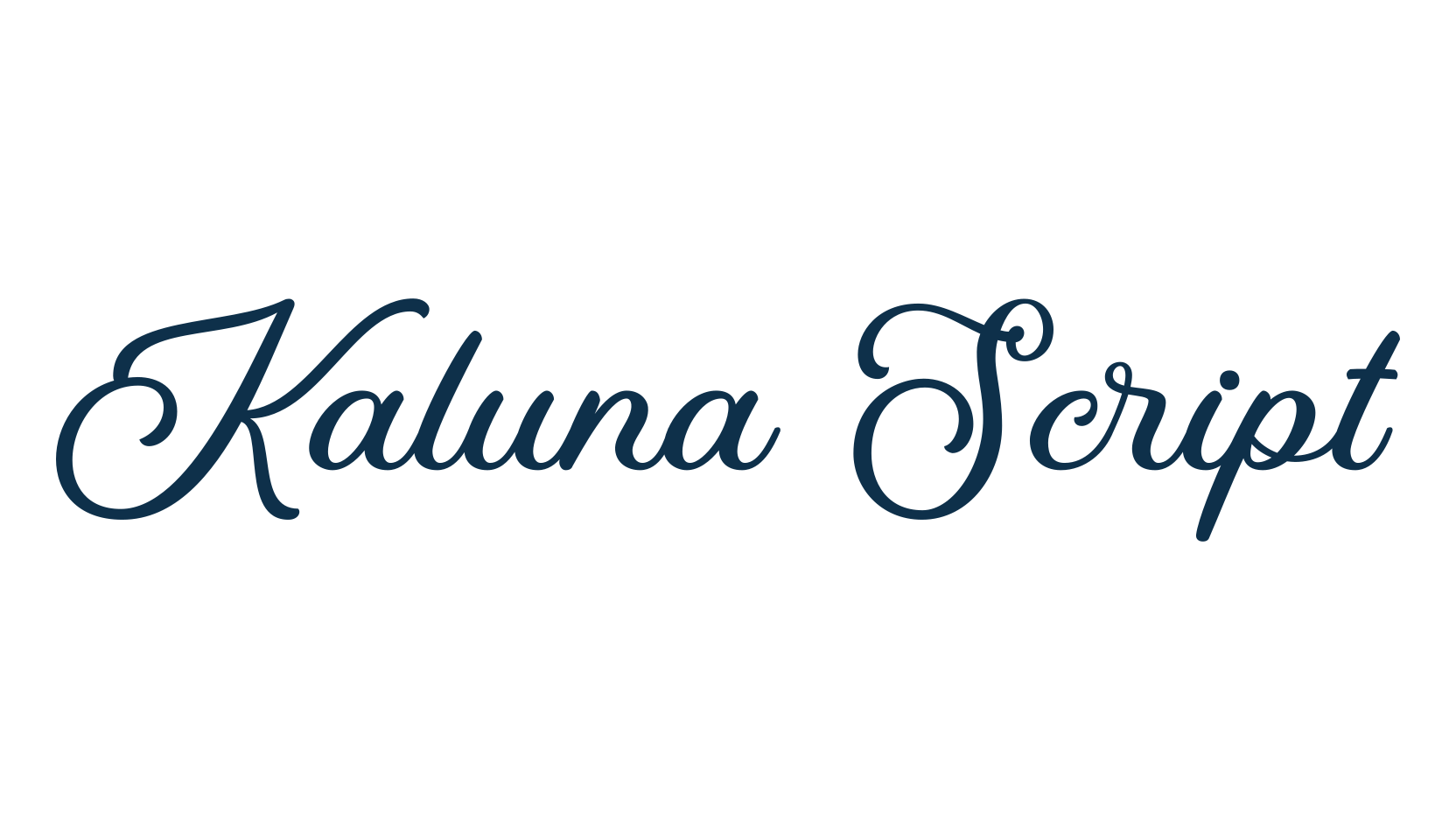 Kaluna Script, script calligraphy fancy decorative font preview