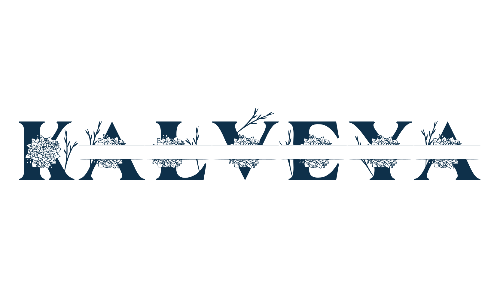 Kalveya, decorative font preview
