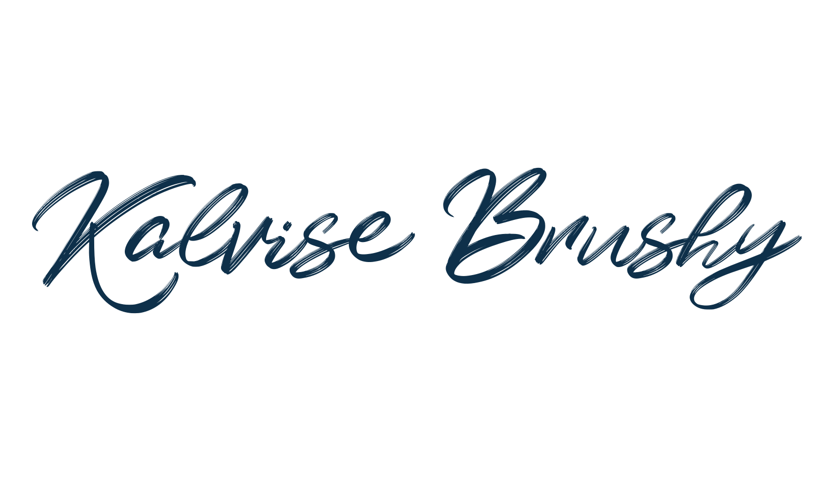 Kalvise Brushy, brush font preview