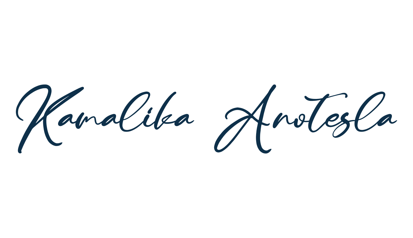Kamalika Anotesla, script handwritten fancy decorative calligraphy font preview