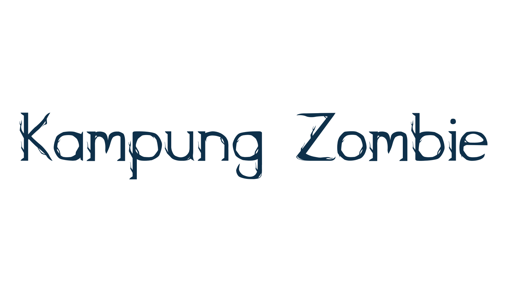 Kampung Zombie, holiday halloween fancy decorative horror font preview