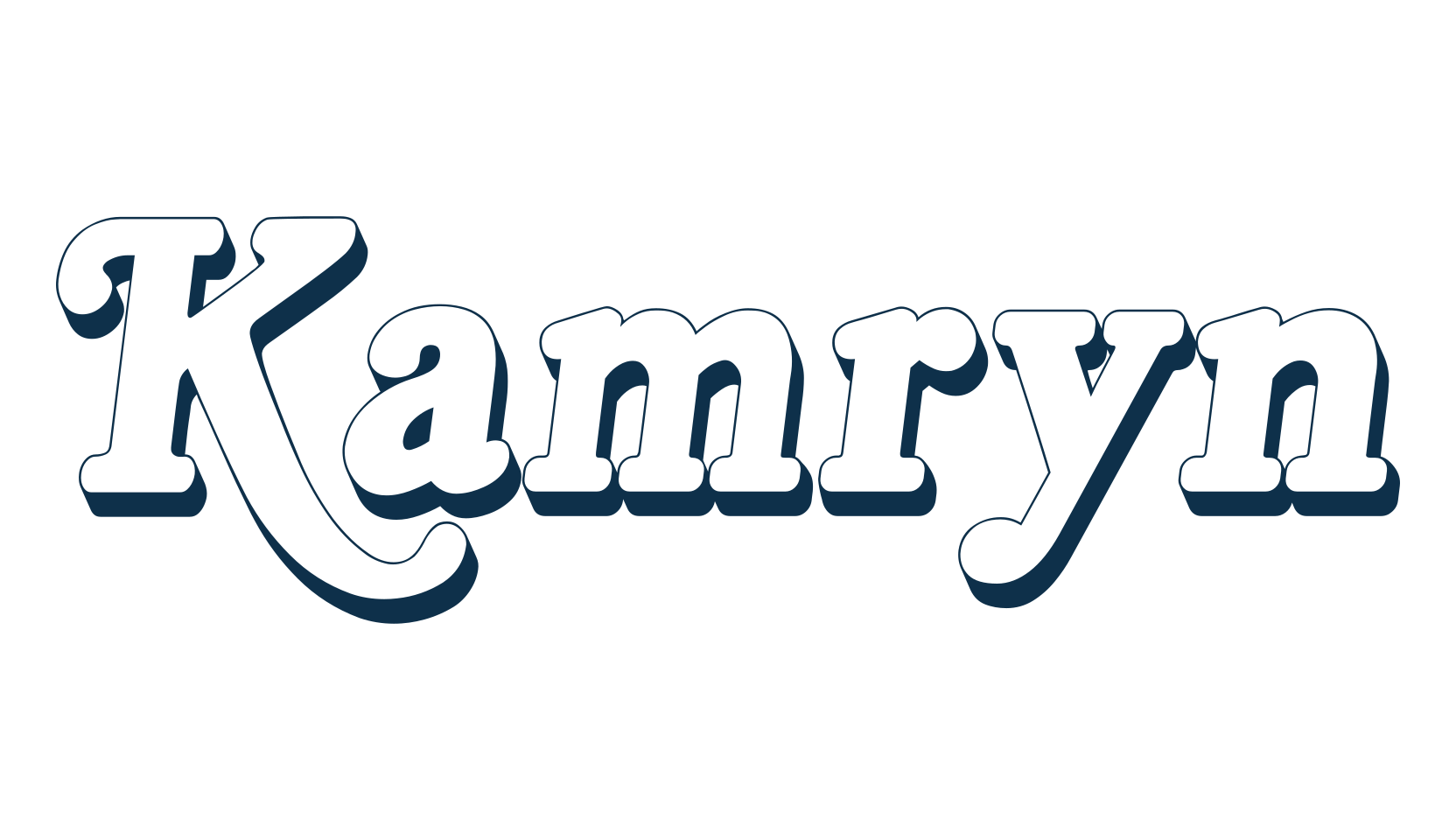 Kamryn, fancy groovy decorative font preview