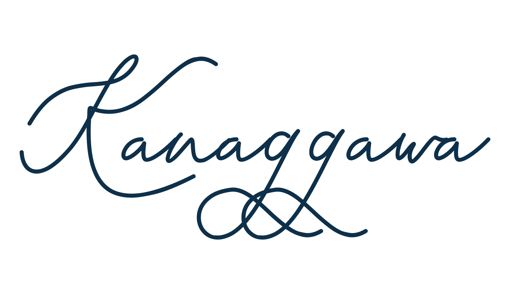 Kanaggawa, script handwritten fancy decorative calligraphy font preview