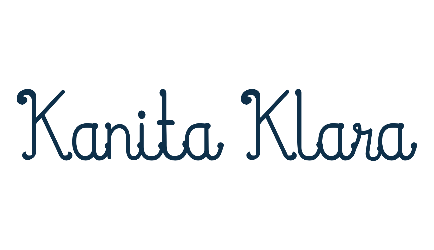 Kanita Klara, various font preview
