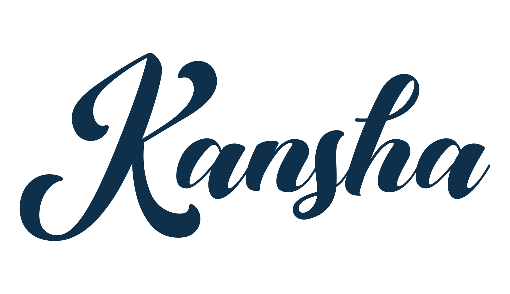 Kansha, fancy various decorative script calligraphy font preview