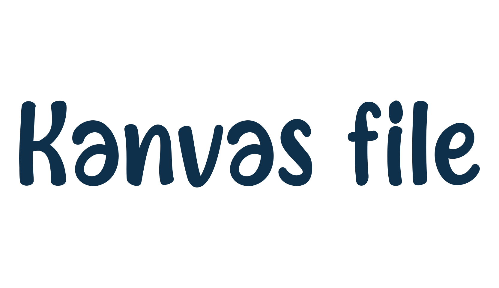 Kanvas file, fancy cartoon decorative font preview