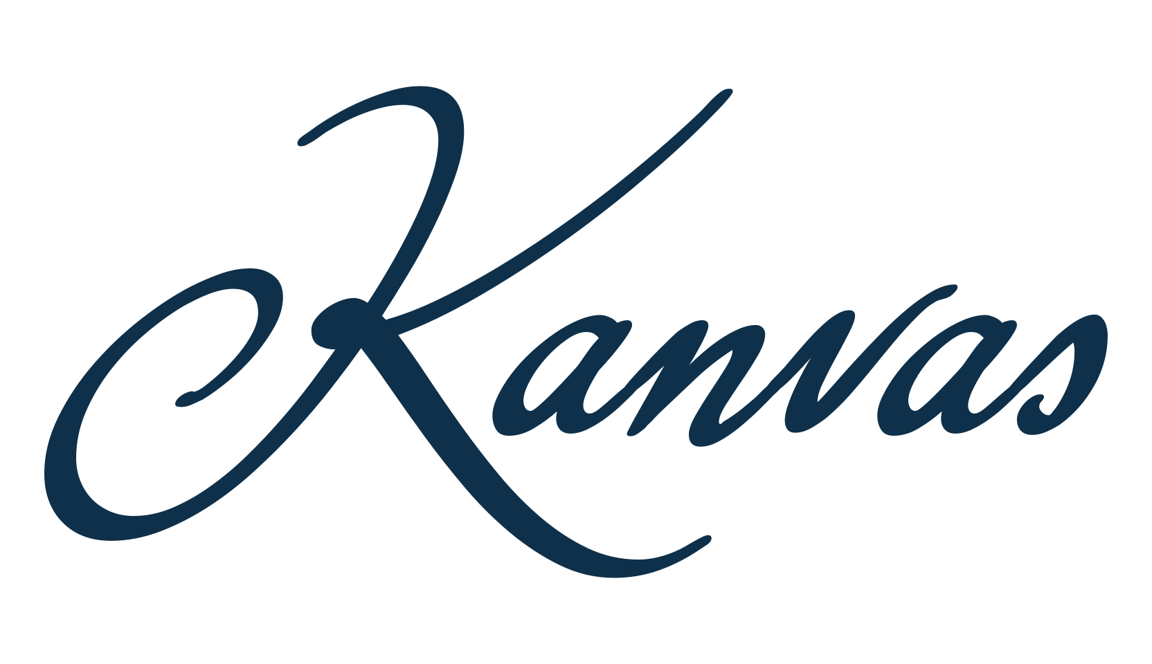 Kanvas, script handwritten fancy decorative calligraphy font preview