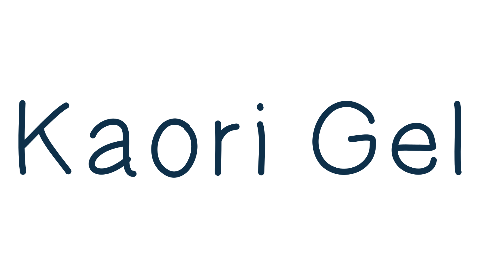 Kaori Gel, handwriting font preview