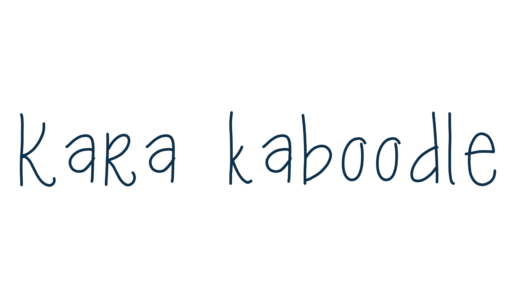 Kara kaboodle, handwriting font preview