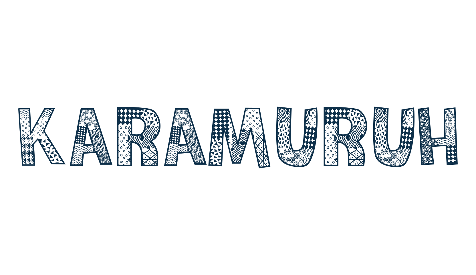 Karamuruh, decorative font preview