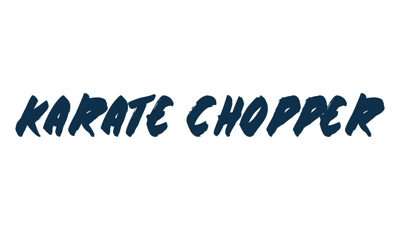 Karate Chopper, script brush fancy decorative calligraphy font preview