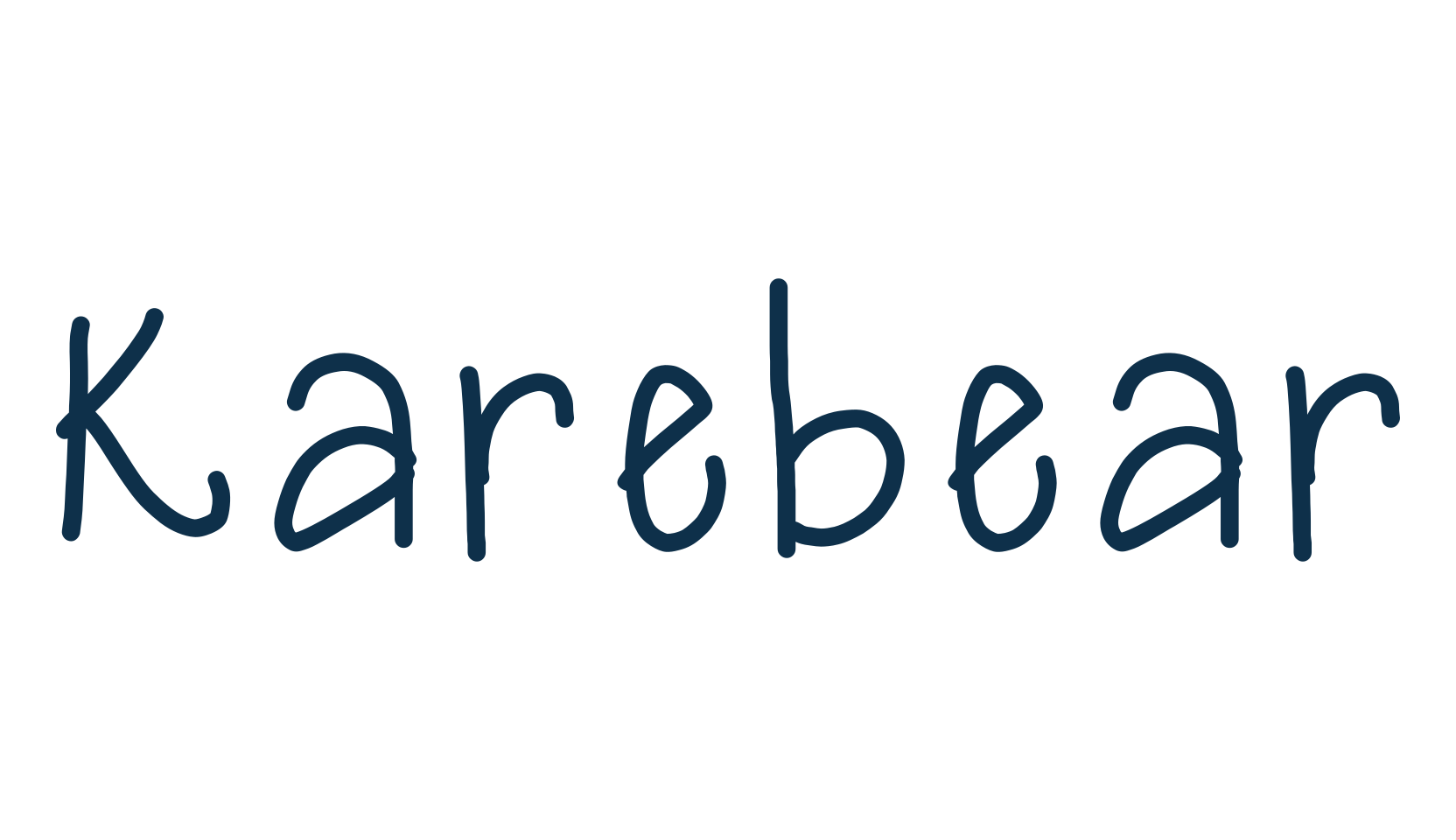 Karebear, handwriting font preview