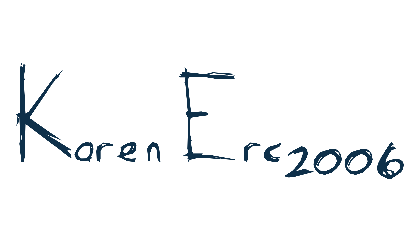 Karen Erc 2006, trash font preview