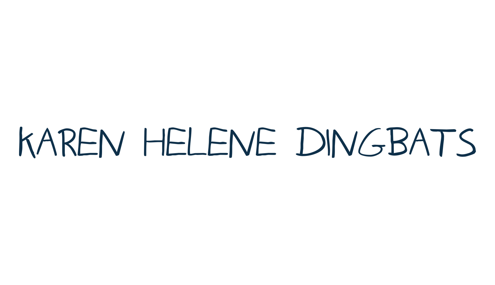 Karen Helene Dingbats, fancy decorative font preview