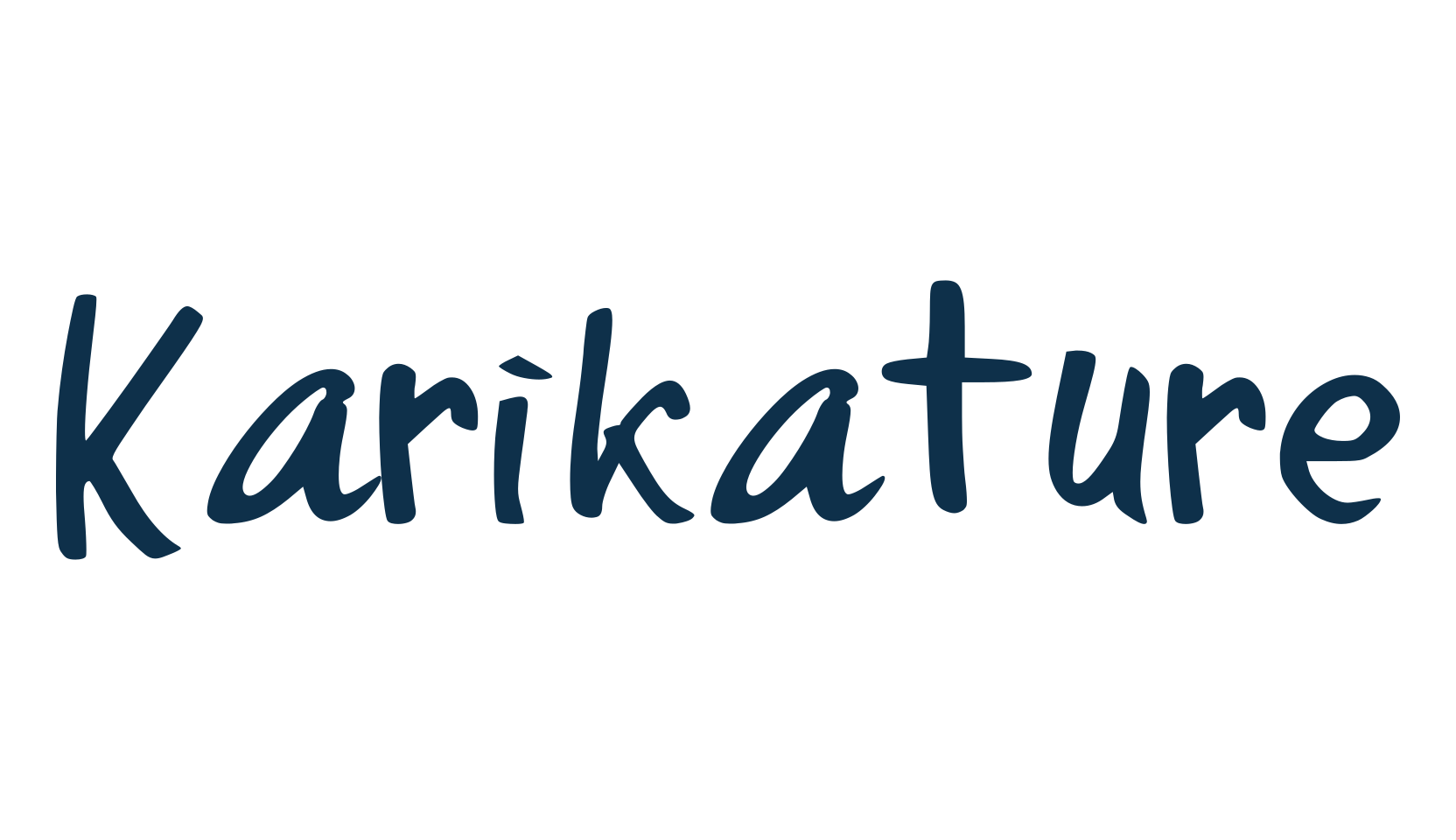 Karikature, script handwritten fancy decorative calligraphy font preview