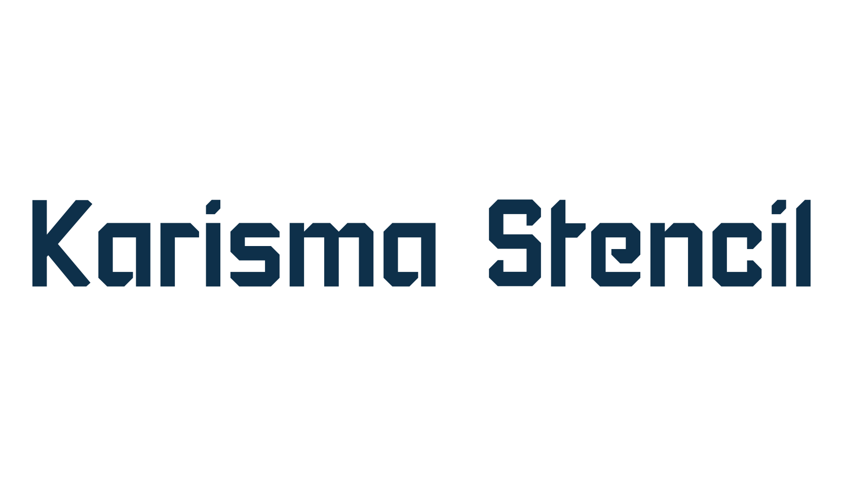 Karisma Stencil, fancy stencil, army decorative font preview