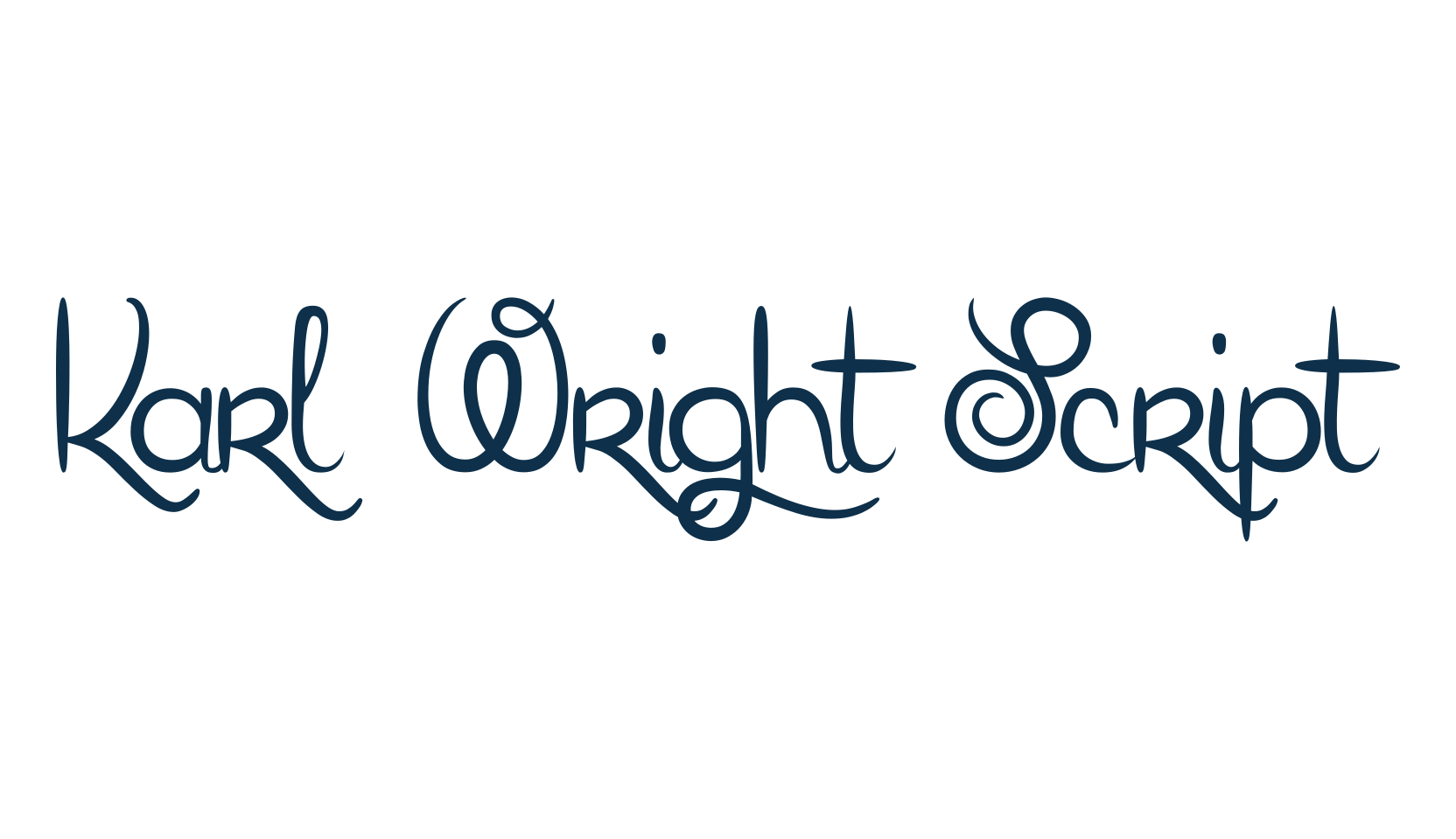 Karl Wright Script, display market font preview