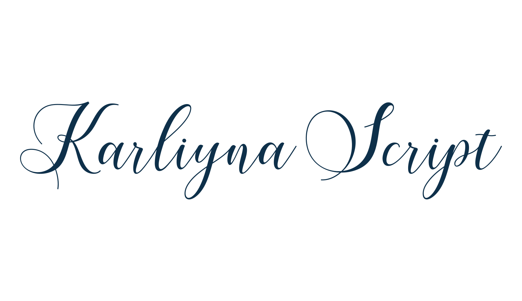 Karliyna Script, calligraphy font preview