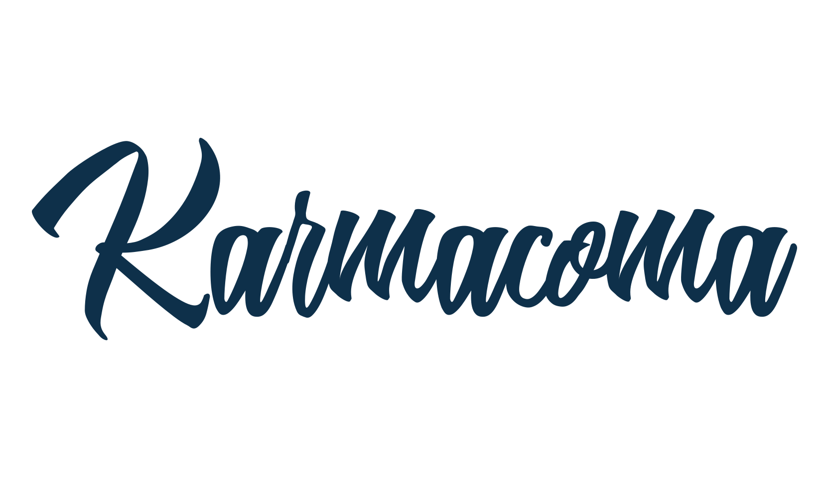 Karmacoma, fancy various decorative script calligraphy font preview