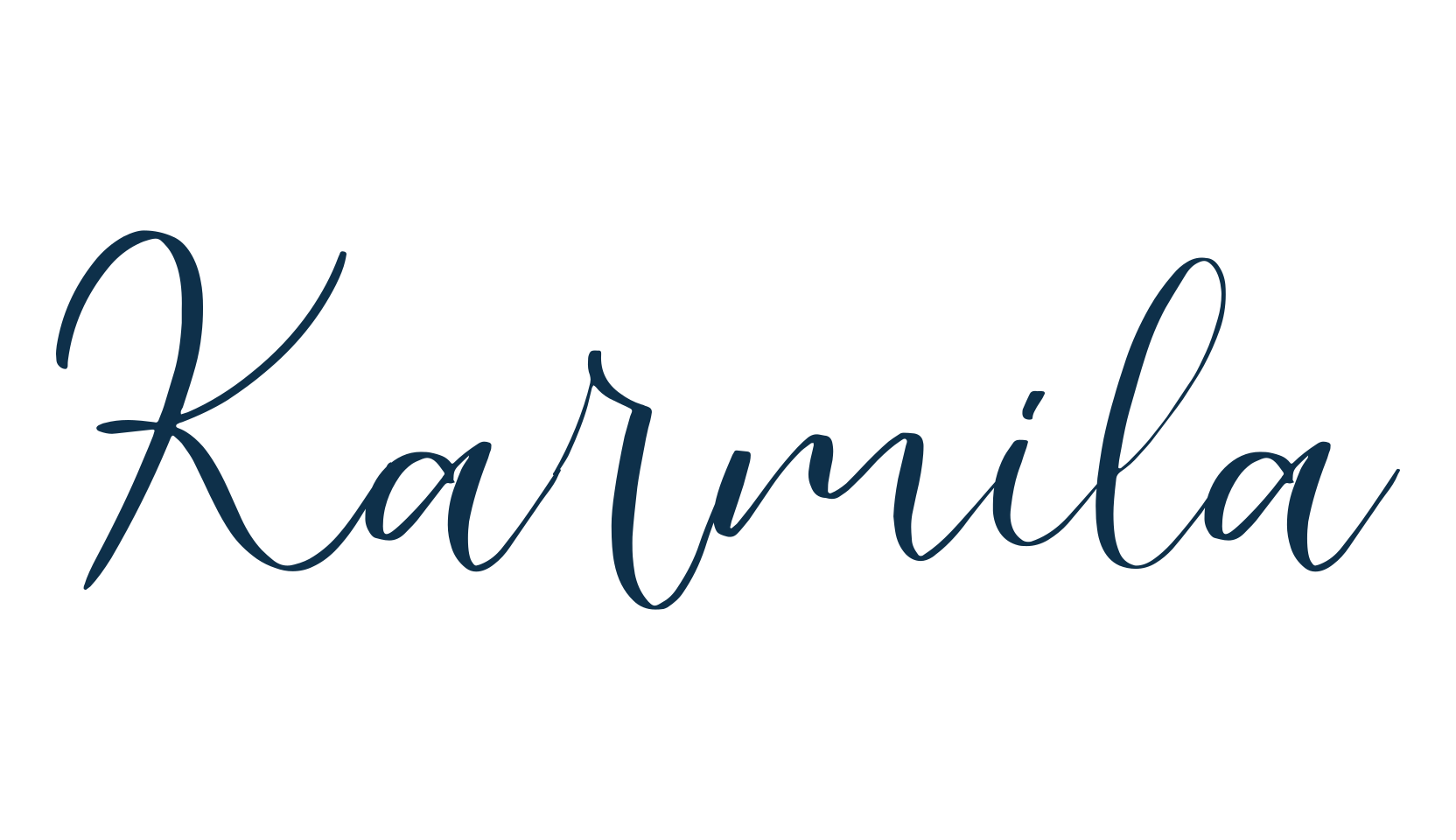 Karmila, script calligraphy fancy decorative font preview