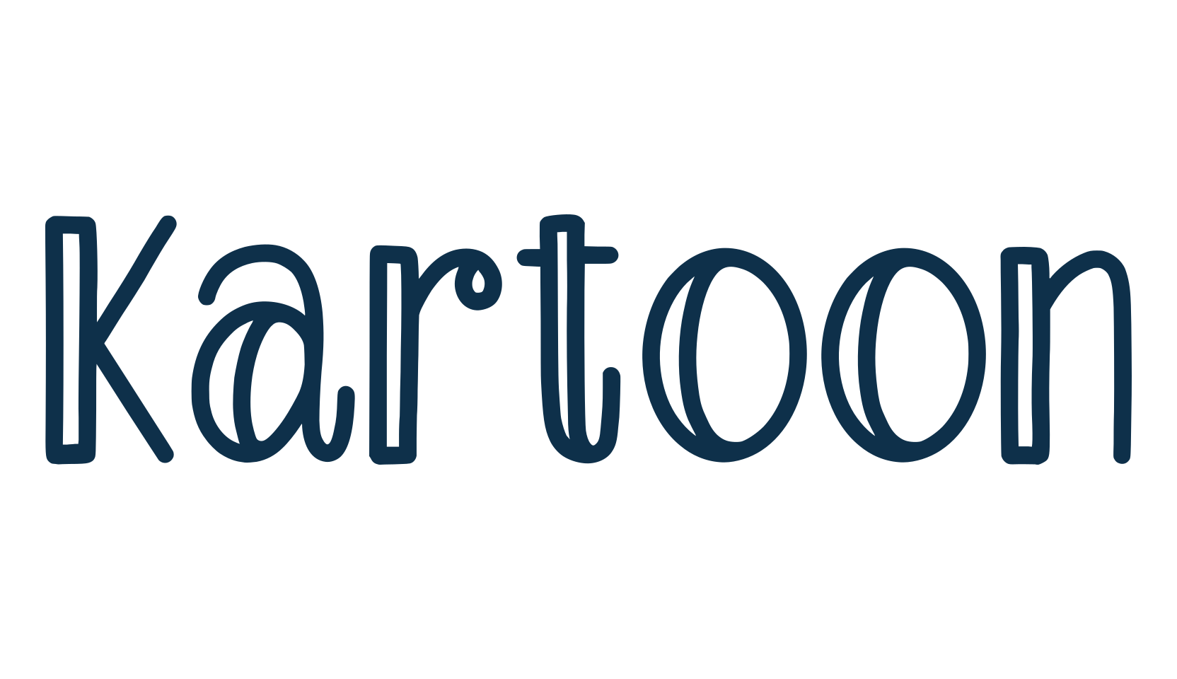 Kartoon, cartoon font preview
