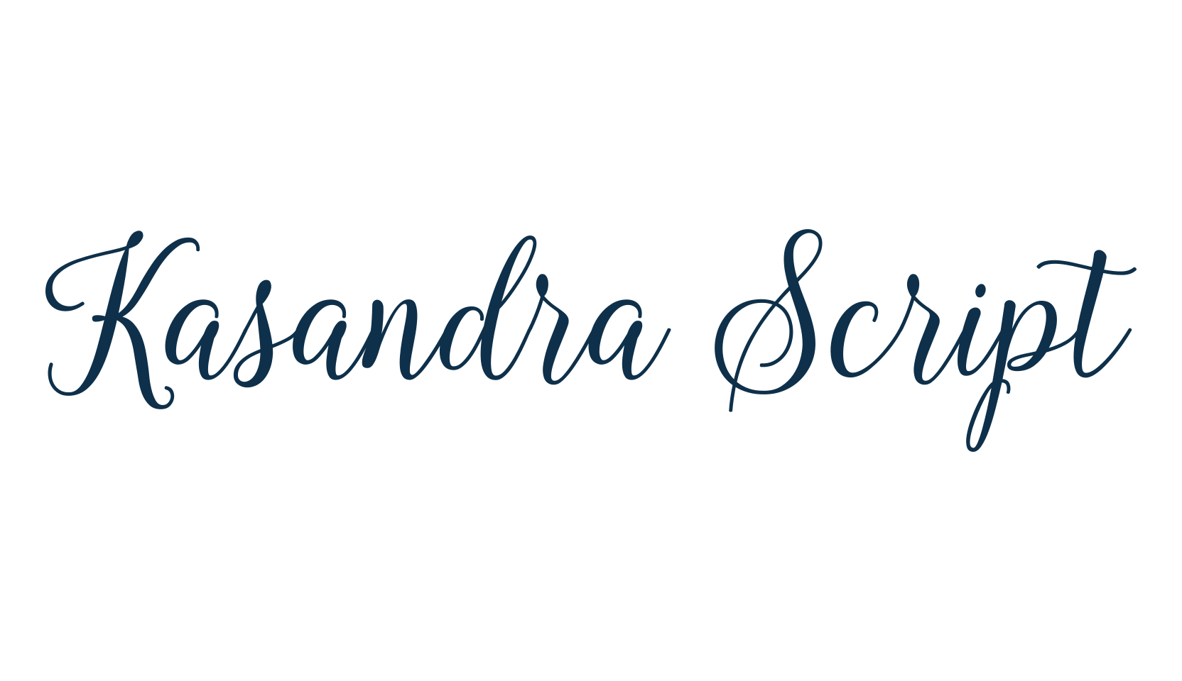 Kasandra Script, calligraphy font preview