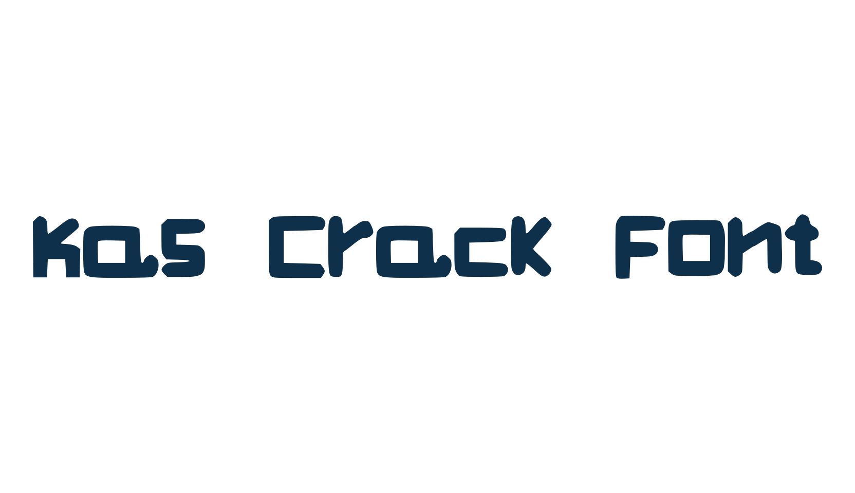Kas Crack Font, various font preview