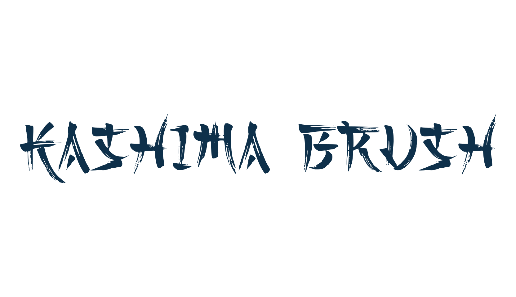Kashima Brush, chinese, jpn font preview