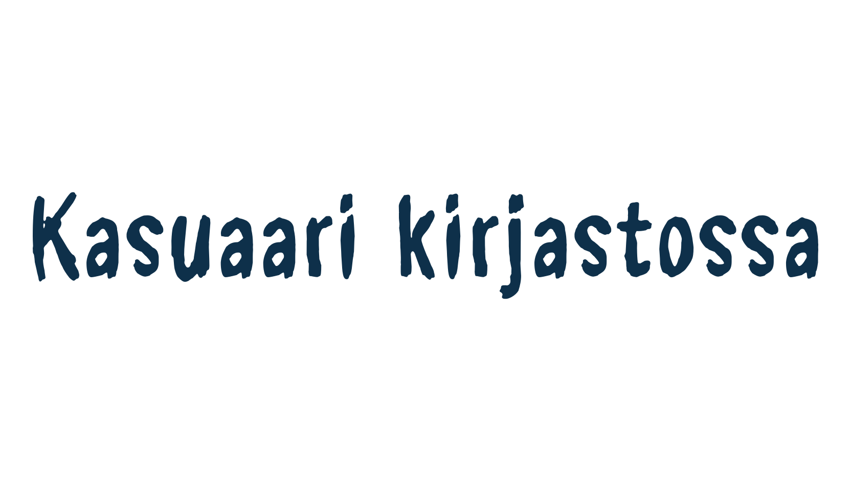 Kasuaari kirjastossa, fancy decorative font preview