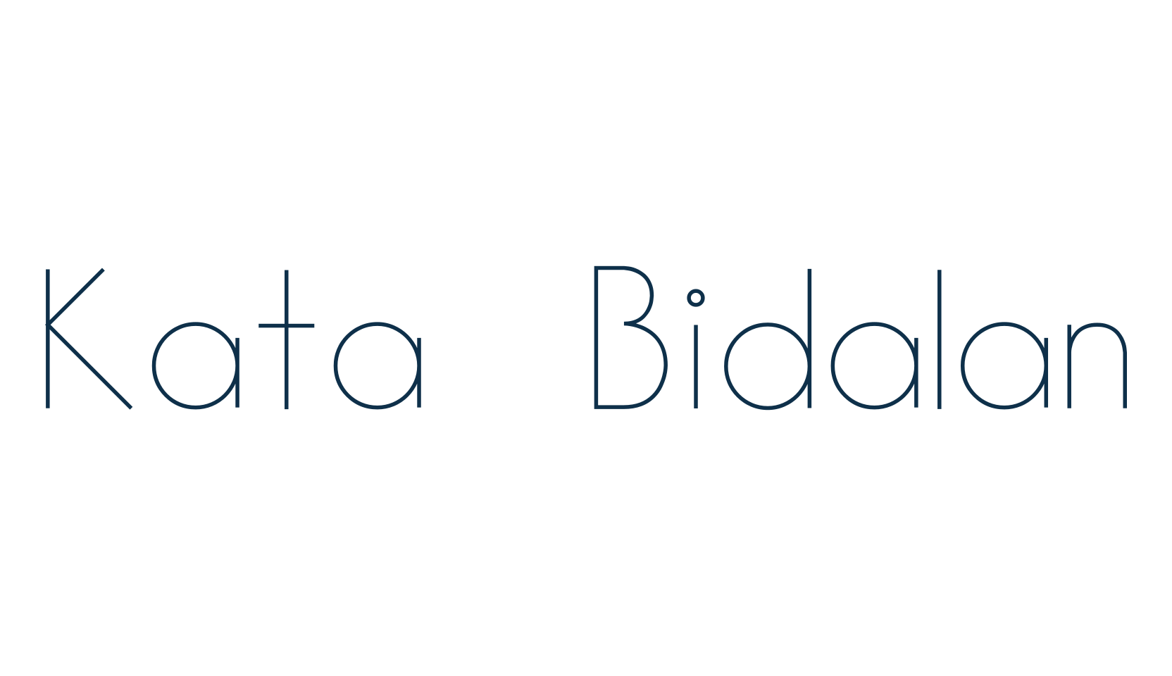 Kata Bidalan, sans serif font preview