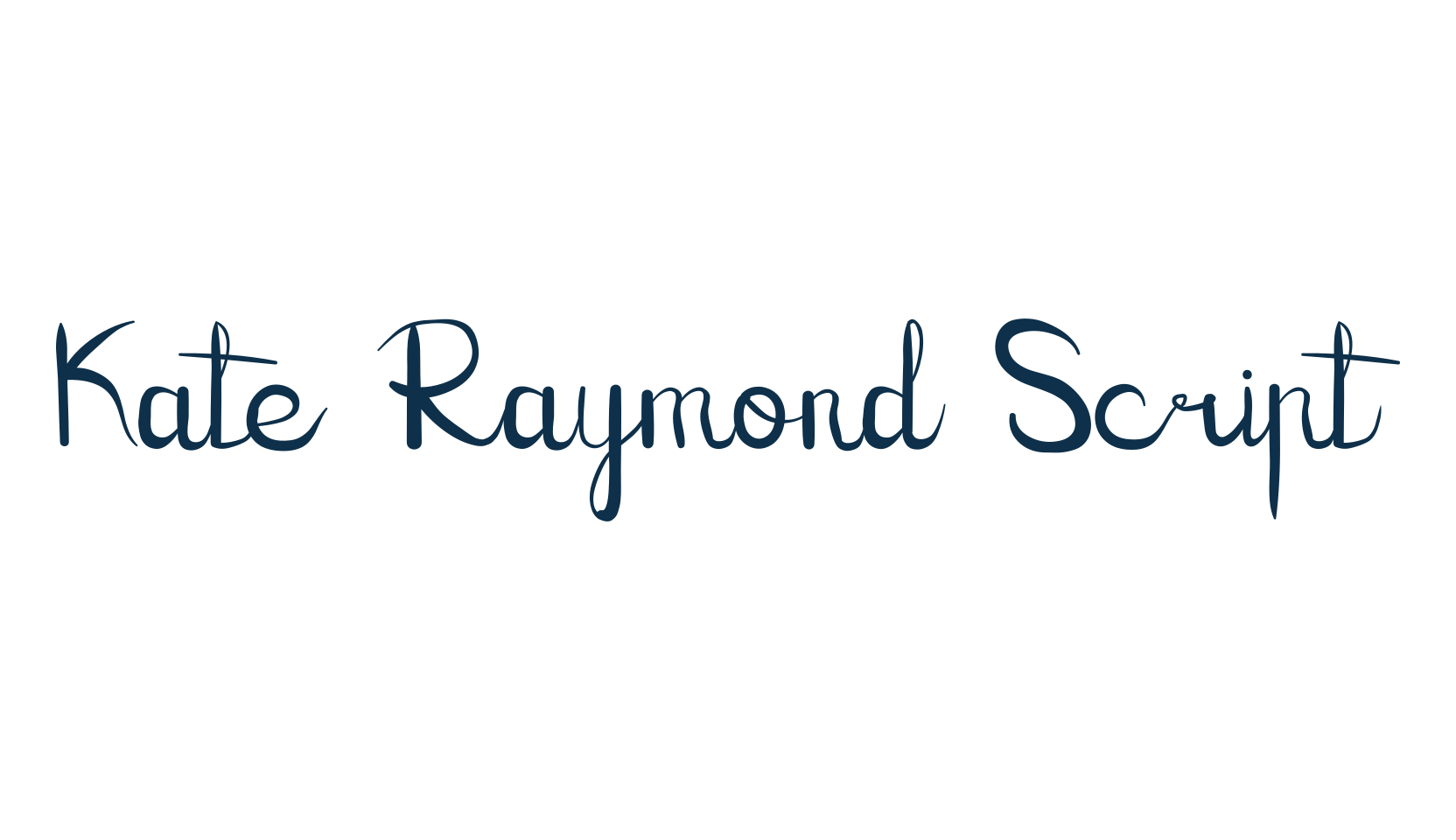 Kate Raymond Script, handwriting font preview